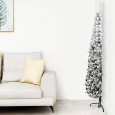 vidaXL Slim Artificial Half with Flocked Snow 210 cm Christmas Tree 210cm