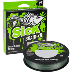 Berkley Fiskeliner Berkley Sick Braid x8 Fletline Moss Green 150 meter 0,06 mm