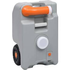 vidaXL Depésito De Agua Con Ruedas Para Camping Gris 25 L