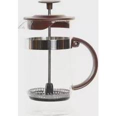 Marrón Prensas de café Cafetera de Émbolo Transparente Acero Inoxidable Vidrio de Borosilicato 350 ml 16 x 9 x 18.5 cm