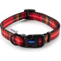 Pets Ancol Tartan Adjust Collar Red 30-50cm