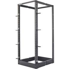 714419, Fritstående reol, 48U, Justerbare fødder, Forbedret kabelstyring, 32 kg, Sort