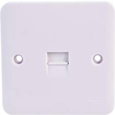 Schneider Electric Ethernet, Data & Phone Outlets Schneider Electric GGBL7061 Lisse 1 Gang Telephone Socket White