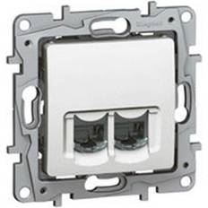 Legrand Niloé Dubbelt Telefonuttag RJ 11 Vit 10 St