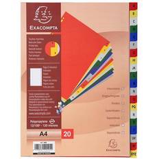 Office Supplies Exacompta Index A-Z A4 120 Micron Polypropylene Bright Assorted