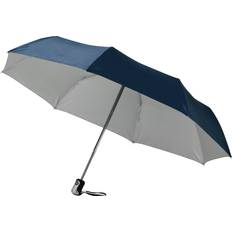 Blue Umbrellas Bullet 21.5in Alex 3-Section Auto Open And Close Umbrella (Pack of 2) (One Size) (Navy/Silver)