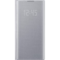 Silver Plånboksfodral Samsung LED View Cover Silver Note10