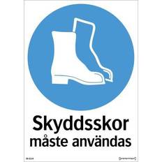 Systemtext Skylt Skyddsskor måste användas 210x297mm