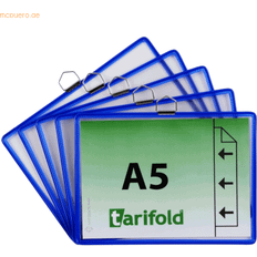 Dokumentholder Tarifold Dokumentholder Blå A5 liggende