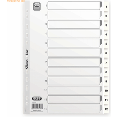 Skrivebordsoppbevaring & Brevkurver ELBA 400013903 Plastic Register Strong-Line 1-12 12-Piece For Din A4