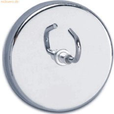 Graffette e Magnet Maul Magnete Neu (Ø x A) 52 mm x 31 mm Tondo, Con Gancio Argento 1 pz