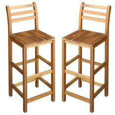 Be Basic Solid Acacia Wood Barstol 110cm 2stk