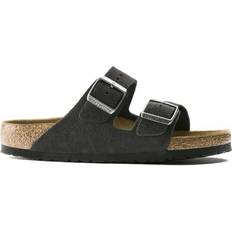 Grigio - Uomo Sandali Birkenstock Arizona Soft Footbed Suede Leather - Velvet Gray