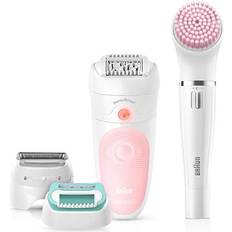 Braun Epilateur Set Beaute Tete 28 Pinces W&d 2vit Tete Rasage Brosse Nettya Ses5875bs