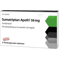 Sumatriptan - Värk & Feber Receptfria läkemedel Sumatriptan Apofri 50mg 2 st Tablett