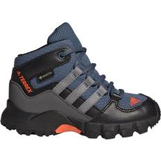 Blau Wanderstiefel Adidas Infant Terrex Mid GTX - Wonder Steel/Grey Three/Impact Orange