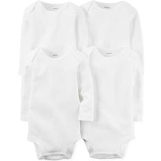 Children's Clothing Carter's Baby'sLong Sleeve Bodysuits 4-pack - White