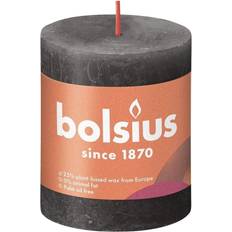 Bolsius Blockljus Rustik 80Mm Grå Stearinljus 8cm