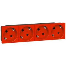 Legrand Stik Schuko 4X2 16A 8M AUT Rød 5 st