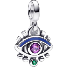 Purple Charms & Pendants Pandora ME The Eye Mini Dangle Charm - Silver/Multicolour