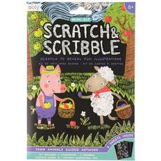 Ooly Ooly Scratch and Stribble Mini Sæt Farm Animals OneSize Ooly Kreasæt