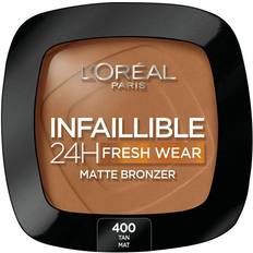 Infaillible bronzer L'Oréal Paris "Brunt kompaktpulver Make Up Infaillible 400-tan doré 24 timmar (9 g)