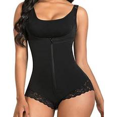 Shaperx Women's Shapewear Fajas Colombianas Tummy Control Bodysuit - Black