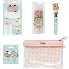 Pencil Case Grupo Erik Pusheen Foodie Stationery Set Ballpoint Pen 10 Colours Large Pencil Case Paper Clips 4 Pastel Highlighters