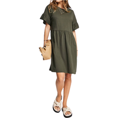 River Island Smocked Mini T-shirt Dress