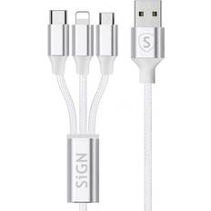 SiGN Micro USB-USB C-Lightning 3A