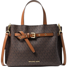 Michael Kors Handbags Michael Kors Emilia Small Logo Satchel - Brown