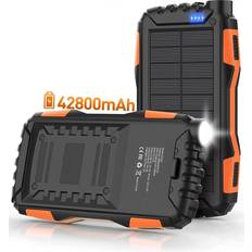 Solar power battery Solar Power Bank 42800mAh