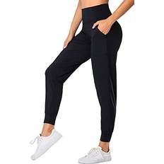 Yoga Leggings Oalka High Waist Yoga Pockets Sweatpants Joggers