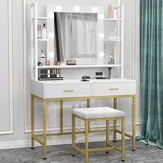 White Dressing Tables Pakasept Elegant Dressing Table 19.7x39.4"