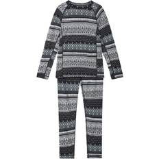 Svarte Superundertøy Reima Kid's Wool Bamboo Base Layer Set Taitoa - Black(5200030B-9992)