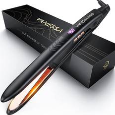 Black Hair Straighteners Vanessa Pro Flat Iron Hair Straightener 1"