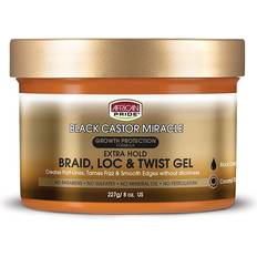 Vermindert de droogtijd Stylingcrèmes African Pride Black Castor Miracle Extra Hold Braid, Loc & Twist Gel