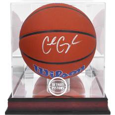 Fanatics Cade Cunningham Detroit Pistons Autographed Wilson Team Logo Basketball with Mahogany Team Logo Display Case