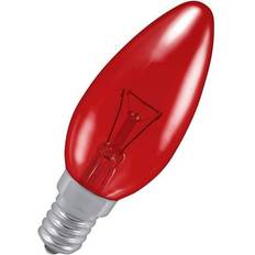 Incandescent Lamps Crompton Fireglow Candle 40W Red SES-E14