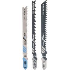 Bosch Sticksågsbladsats 1xT111C.T244D.T118B; 3 st