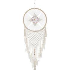 Algodón Objetos decorativos Dkd Home Decor Atrapasueíos Plumas Boho 52 x 1 x 145 cm Objeto decorativo