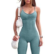 Fitness & Gym - Green Jumpsuits & Overalls OQQ Seamless Workout Jumpsuit