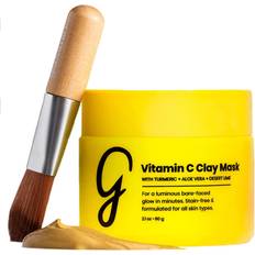 Pigmentation Facial Masks Gleamin Vitamin C Clay Mask & Brush 60g