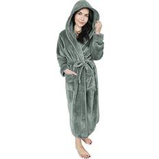 Women Fleece Hooded Bathrobe