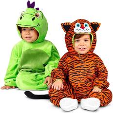 Brown Fancy Dresses My Other Me Tiger Reversible Dragon Costume for Children