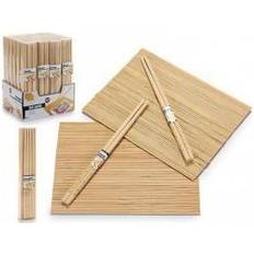 BigBuy Home Kinvara Sushi Placemats En Eetstokjes 2 Personen Beige