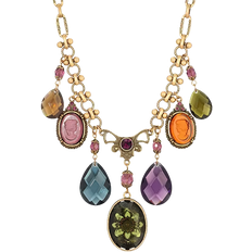 1928 Jewelry Cable Statement Necklace - Copper/Multicolour