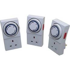 SMJ 24Hr Mechanical Plug In Timer 3 Pack