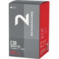 Energy gels Neversecond C30 60ml Berry 12 Units Energy Gels Box Silver