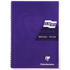 Office Supplies Clairefontaine Europa A4 Wirebound Card Cover Notebook Ruled 180 Pages